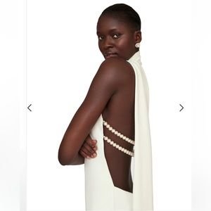 KHANUMS Kara Dress White Pearls